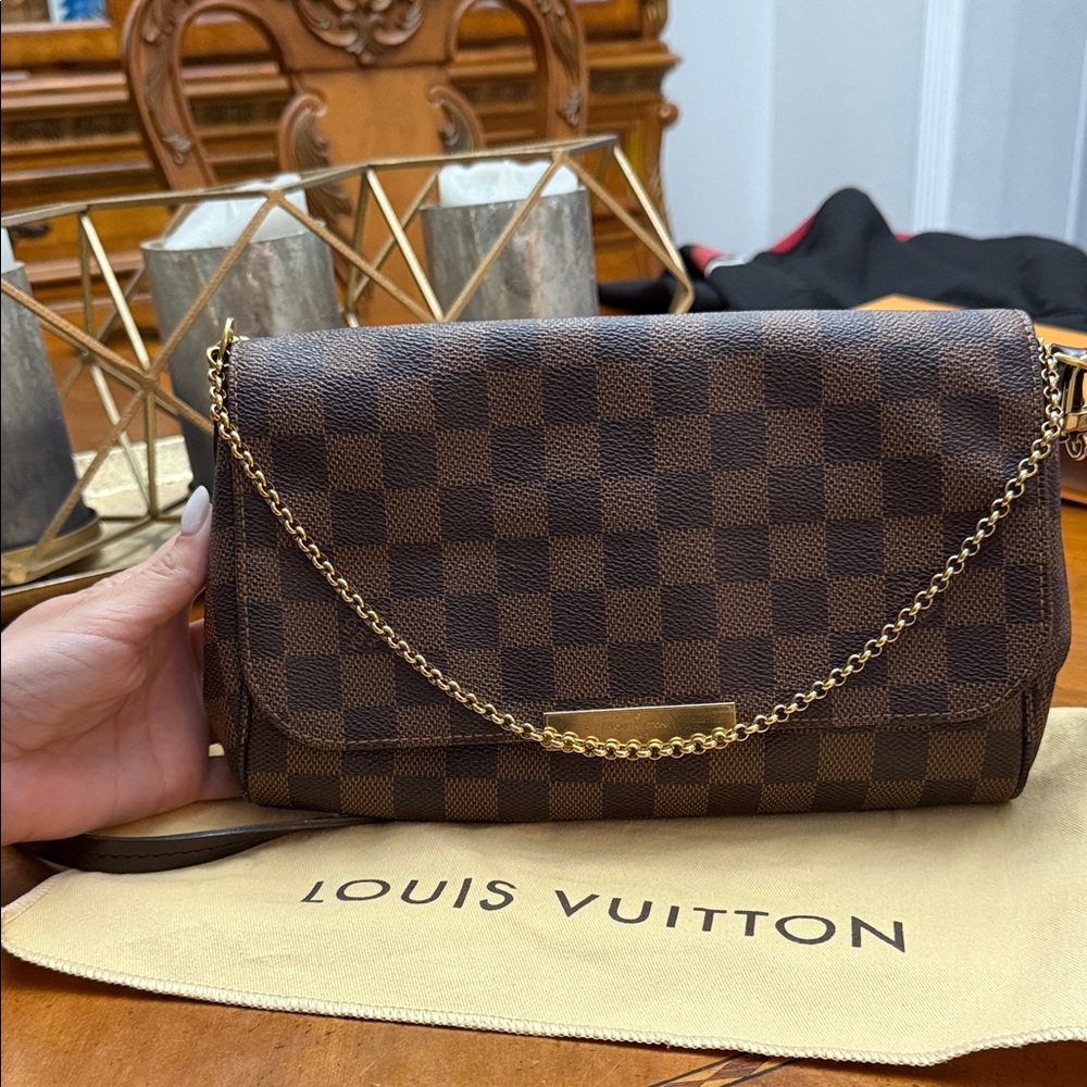 Louis Vuitton Dark Brown Checkered Crossbody Bag